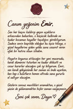 Kitabın ilk sayfasında yer alan, hediye eden kişinin yazdığı özel doğum günü tebrik notu alanı