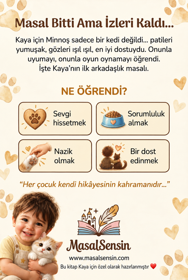 Kaya ve Minnoş arka kapak: Masal Bitti Ama İzleri Kaldı