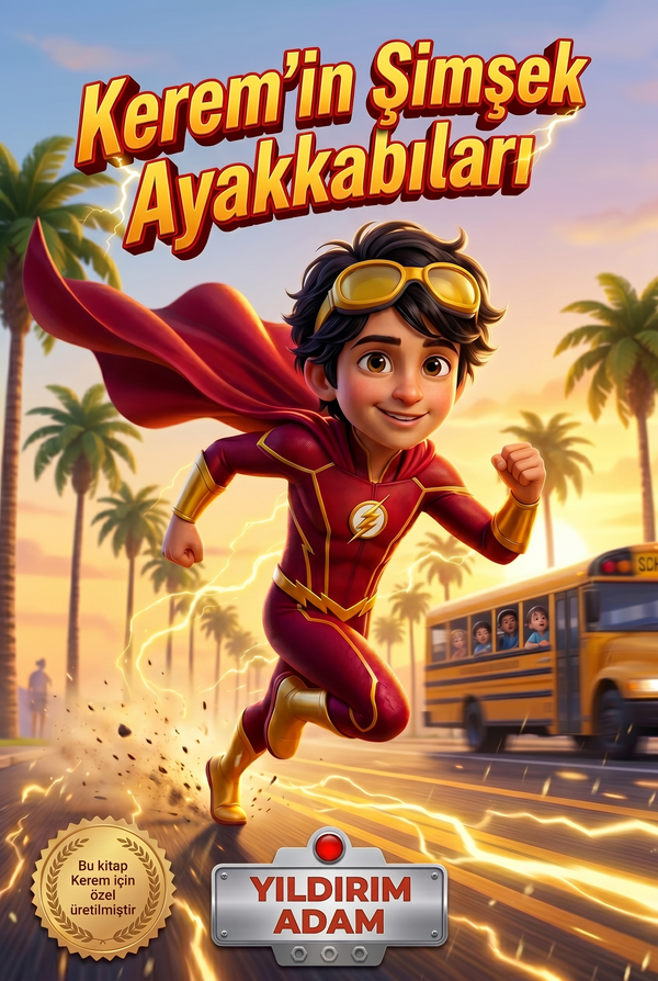 Kerem'in Şimşek Ayakkabıları - Kişiye Özel Süper Kahraman Kitabı