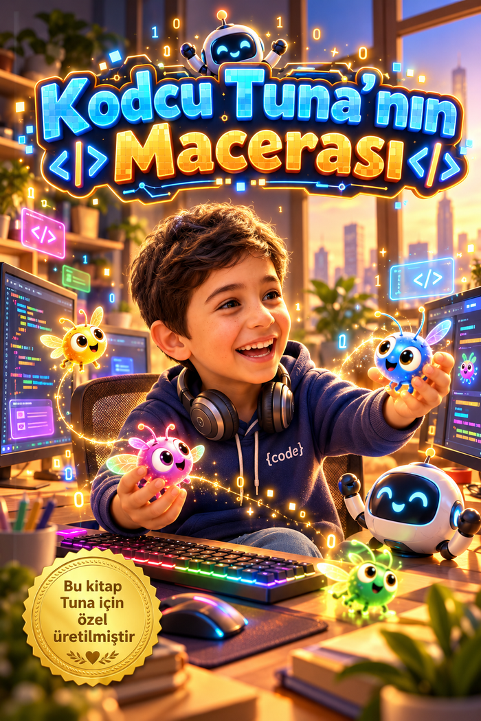 Kodcu Tuna'nın Macerası - Kodlama Öğrenmek Kişiye Özel Çocuk Kitabı | MasalSensin