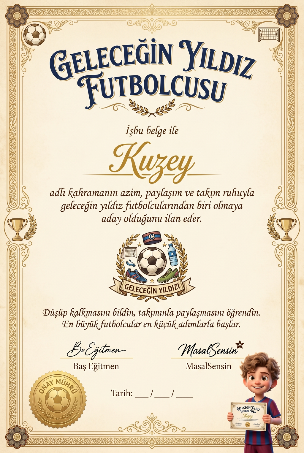 Geleceğin Yıldız Futbolcusu Diploması