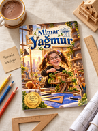 Mimar Yağmur kişiye özel kitap masa üstü görünüm