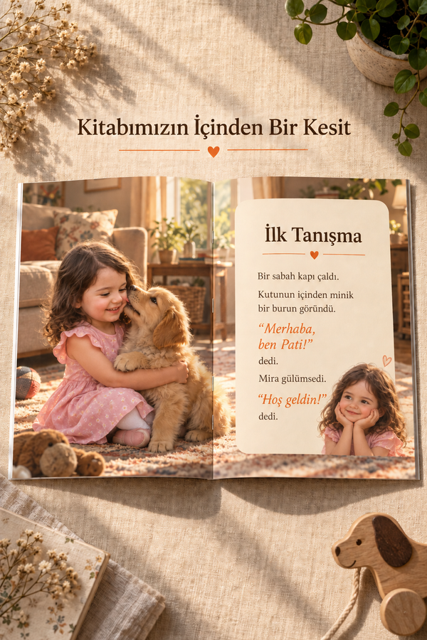 Mira ve Pati kitabının içinden bir kesit: iç sayfa örneği