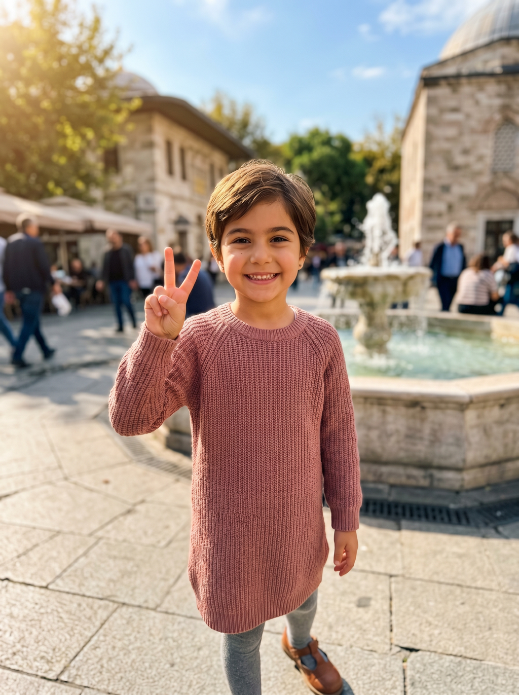 7 yaşındaki Nil'in fotoğrafı, MasalSensin kişiye özel okyanus kitabı için hayali bir karaktere ilham kaynağı oluyor.