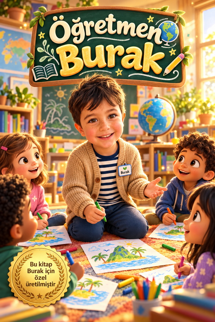 Öğretmen Burak - Öğretmen Olmak Kişiye Özel Çocuk Kitabı | MasalSensin