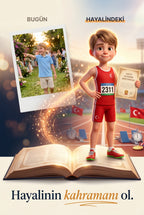 Onur'un yüklenen fotoğrafından ay yıldızlı kırmızı formalı 3D olimpiyat şampiyonu kahramanına dönüşümü.