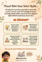 Ali isimli kitabın arka kapağı — duygu regülasyonu ve uyku öncesi sakinleşme kazanımları