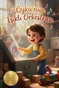 Öykü'nün Işıklı Orkestrası kişiye özel çocuk kitabı ön kapağı, duygu temalı 3D Pixar tarzı illüstrasyon