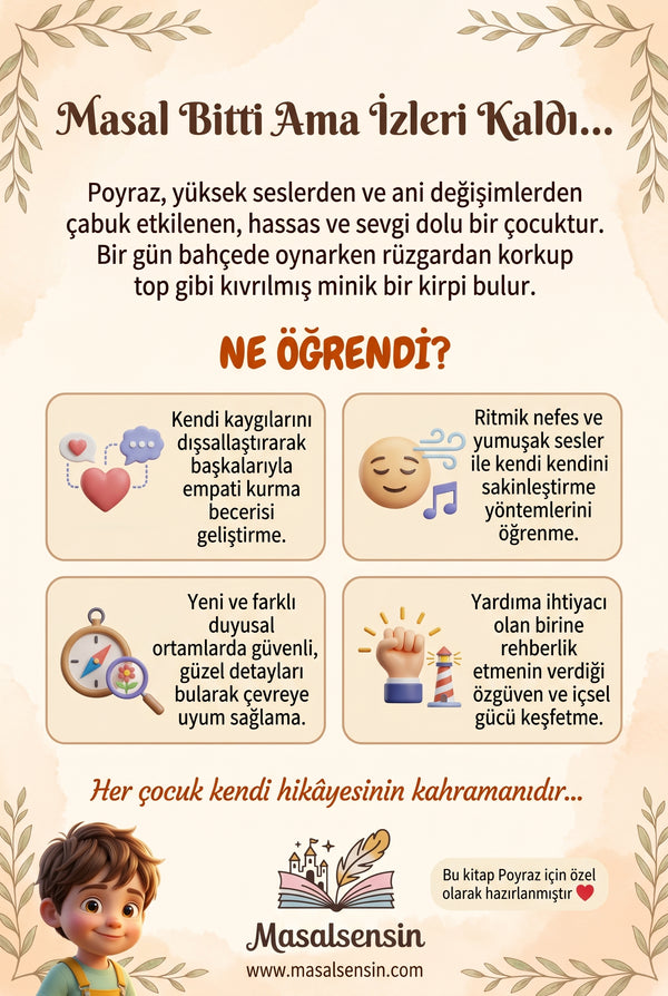 Poyraz isimli kitabın arka kapağı, duygusal farkındalık ve empati özeti