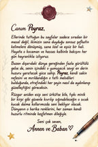 Poyraz için yazılmış duygu dolu kişiye özel hediye notu sayfası, ebeveyn mesajı