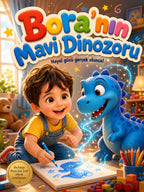 Bora'nın Mavi Dinozoru - Dinozor Sevgisi Kişiye Özel Çocuk Kitabı | MasalSensin