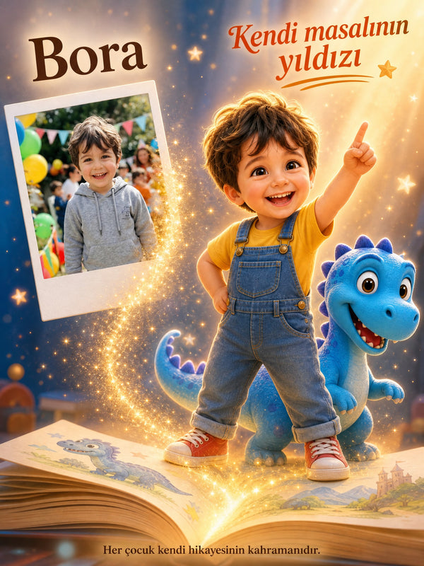 Bora'nın Mavi Dinozoru - Dinozor Sevgisi Kişiye Özel Çocuk Kitabı | MasalSensin