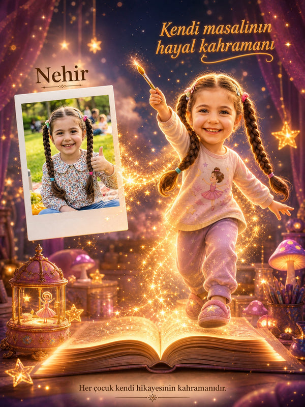 Nehir'in Yıldızlı Tuvali - Karanlık Korkusu Kişiye Özel Çocuk Kitabı | MasalSensin