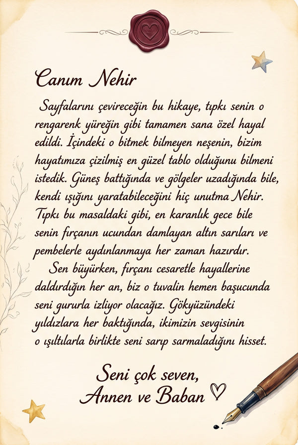 Nehir'in Yıldızlı Tuvali - Karanlık Korkusu Kişiye Özel Çocuk Kitabı | MasalSensin