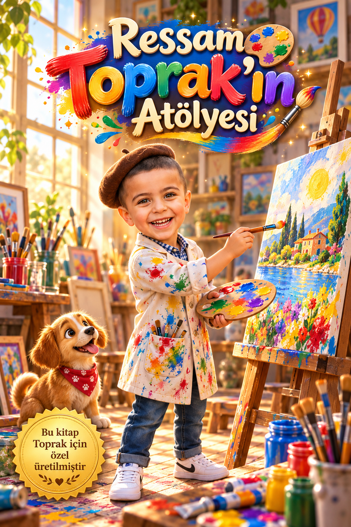 Ressam Toprak'ın Atölyesi - Ressam Kişiye Özel Çocuk Kitabı | MasalSensin